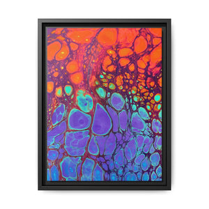 Bespattered Facade Fluid Art Abstract Painting Framed Canvas Art Print | 4 Frame Colors | Multiple Sizes