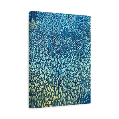 Bespattered Facade Fluid Art Abstract Painting Stretched Matte Canvas Art Prints | Multiple Sizes