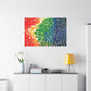 Bespattered Facade Rainbow Seaside Stretched Matte Canvas Art Prints | Multiple Sizes