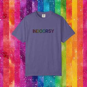 Bespattered Facade Rainbow Indoorsy Colorful Premium Unisex Comfort Colors Garment Dyed 100% Cotton T-Shirt