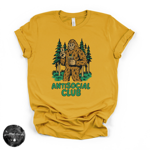 Antisocial Bigfoot Tee | Funny Sasquatch Graphic T-Shirt
