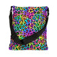 Bespattered Facade Candy Coated Neon Leopard Adjustable Tote Bag | 2 Sizes