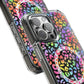 Bespattered Facade Bright Rainbow Leopard MagSafe Clear Impact Cases