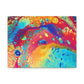 Bespattered Facade Rainbow Galaxy Stretched Matte Canvas Art Prints | Multiple Sizes