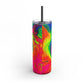 Bespattered Facade Tasty Neons Maars Maker Skinny Matte Tumbler 20oz