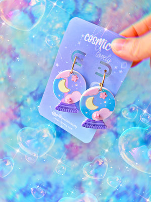 Iridescent Cutie Crystal Ball Earrings