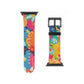 Bespattered Facade Bold Florals Faux-Leather Smart Watch Band