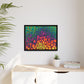 Bespattered Facade Neon Butterfly Framed Canvas Art Print | 3 Frame Colors | Multiple Sizes