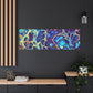 Bespattered Facade Fluid Art Abstract Painting Stretched Matte Canvas Art Prints | Multiple Sizes