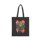 Bespattered Facade "Sorry for Being Weird" Floral Canvas Tote Bag Reusable Carryall