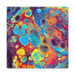 Bespattered Facade Fluid Art Abstract Painting Stretched Matte Canvas Art Prints | Multiple Sizes