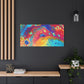 Bespattered Facade Rainbow Galaxy Stretched Matte Canvas Art Prints | Multiple Sizes