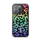 Bespattered Facade Bright Rainbow Leopard MagSafe Clear Impact Case