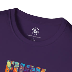 Bespattered Facade Everyone's Favorite Word Intergalactic Rainbow Unisex Softstyle T-Shirt