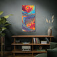 Bespattered Facade Fluid Art Abstract Painting Stretched Matte Canvas Art Prints | Multiple Sizes