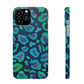 Bespattered Facade Emerald Leopard Snap Case