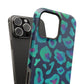 Bespattered Facade Emerald Leopard Impact-Resistant Case
