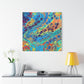 Bespattered Facade Fluid Art Abstract Painting Stretched Matte Canvas Art Prints | Multiple Sizes