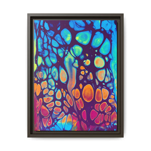 Bespattered Facade Fluid Art Abstract Painting Framed Canvas Art Print | 4 Frame Colors | Multiple Sizes
