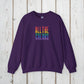Bespattered Facade "All the Colors" Rainbow Block Embroidered Crewneck Sweatshirt