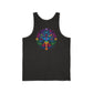 Chakra Jersey Tank - Colorful Tree of Life Design (Printed on Back)