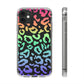 Bespattered Facade Bright Rainbow Leopard Clear Case