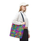 Bespattered Facade Candy Coated Neon Leopard Eco-Friendly Carryall Tote Bag