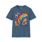 Bespattered Facade Rainbow Tidal Wave Unisex Softstyle T-Shirt