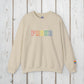 Bespattered Facade Proud Rainbow LGBTQ+ Pride Embroidered Crewneck Sweatshirt