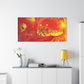 Bespattered Facade Flamin' Hot Stretched Matte Canvas Art Prints | Multiple Sizes