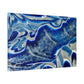 Bespattered Facade Fluid Art Abstract Painting Stretched Matte Canvas Art Prints | Multiple Sizes