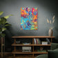 Bespattered Facade Fluid Art Abstract Painting Stretched Matte Canvas Art Prints | Multiple Sizes