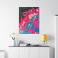 Bespattered Facade Fluid Art Abstract Painting Stretched Matte Canvas Art Prints | Multiple Sizes