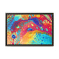 Bespattered Facade Rainbow Galaxy Framed Canvas Art Print | 3 Frame Colors | Multiple Sizes
