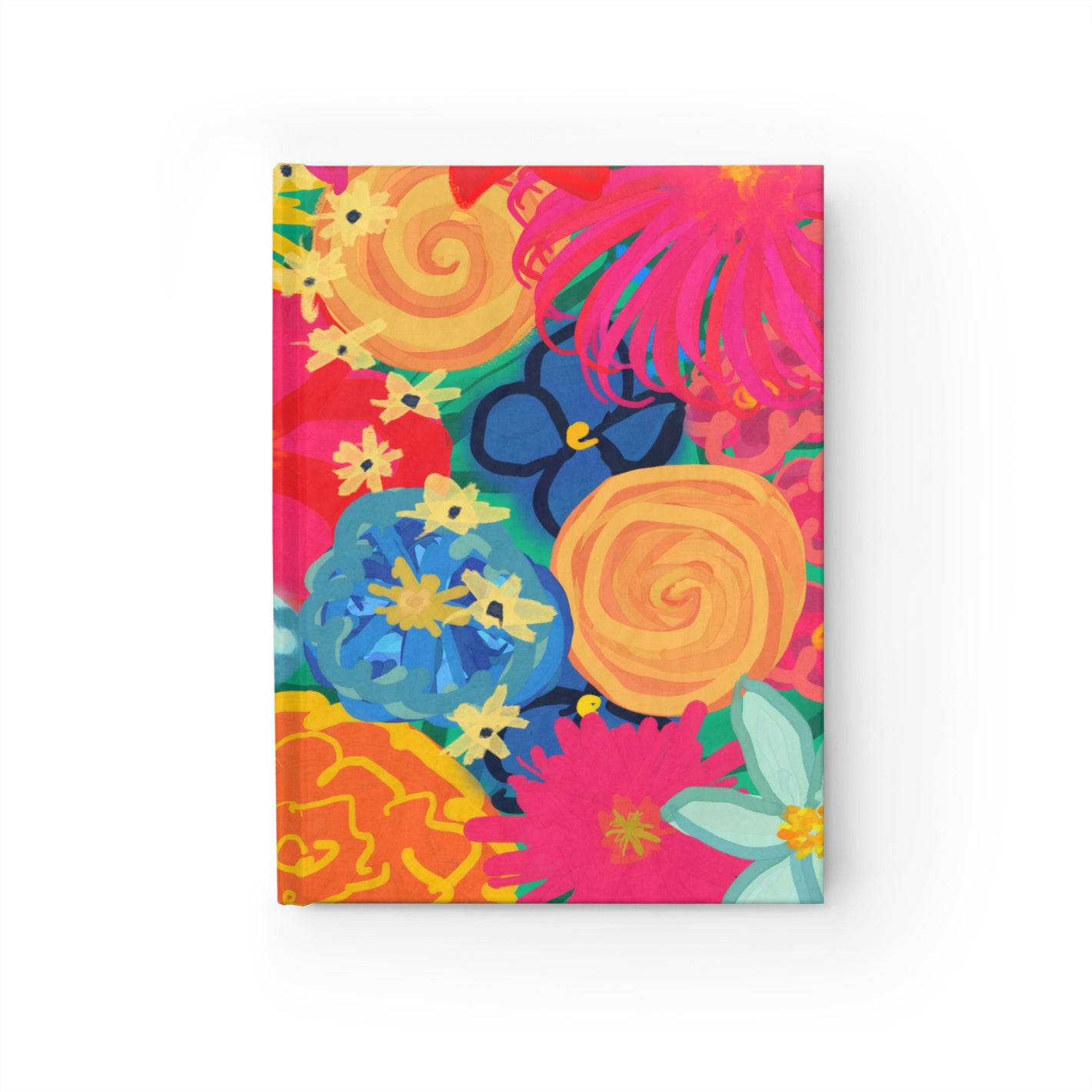 Bespattered Facade Bold Florals Hardcover Notebook - Unlined (Blank) Pages