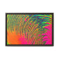 Bespattered Facade Neon Puddle Framed Canvas Art Print | 3 Frame Colors | Multiple Sizes