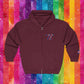Bespattered Facade Protect the Dolls LGBTQ+ Pride Trans Support Embroidered Full-Zip Hoodie