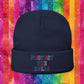 Bespattered Facade Protect the Dolls LGBTQ+ Pride Trans Support Embroidered Knit Beanie