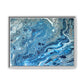 Bespattered Facade Blue Marble Framed Canvas Art Print | 3 Frame Colors | Multiple Sizes