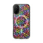 Bespattered Facade Bright Rainbow Leopard MagSafe Clear Impact Cases
