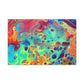 Bespattered Facade Rainbow Rings Stretched Matte Canvas Art Prints | Multiple Sizes