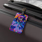 Bespattered Facade "Eat the Rich" Orcas Luggage Tag with Leather Strap