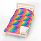 Bespattered Facade Windswept Rainbows Velveteen Plush Blanket | 3 Sizes