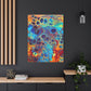 Bespattered Facade Fluid Art Abstract Painting Stretched Matte Canvas Art Prints | Multiple Sizes