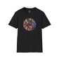 Bespattered Facade Rainbow Swirl Unisex Softstyle T-Shirt