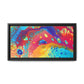 Bespattered Facade Rainbow Galaxy Framed Canvas Art Print | 3 Frame Colors | Multiple Sizes