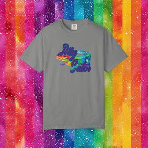 Bespattered Facade Rainbow Ally Gator Colorful LGBTQ+ Pride Premium Unisex Comfort Colors Garment Dyed 100% Cotton T-Shirt