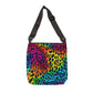 Bespattered Facade Rainbow Animal Print Adjustable Tote Bag | 2 Sizes