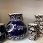 Mexican hand made pottery agua fresca jar and cup set, juego de jarra y vasos.