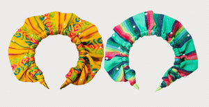 2x Diademas Mexicana Artesanales Tela Cambaya 2x Mexican Sarape Headbands Cambaya Cloth